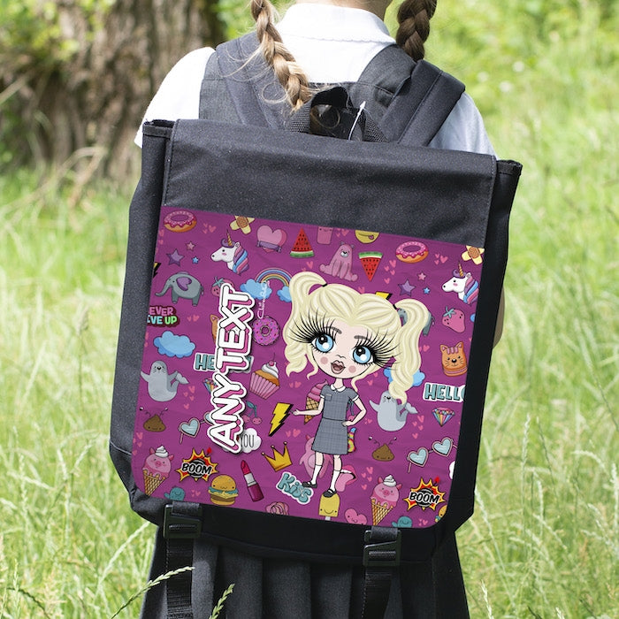 ClaireaBella Girls Stickers Backpack - Image 4