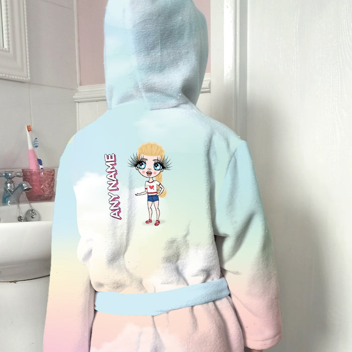 ClaireaBella Girls Unicorn Colours Dressing Gown - Image 1