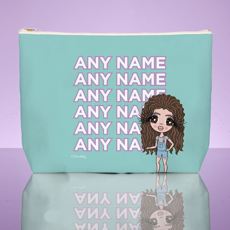 ClaireaBella Girls Turquoise Multiple Name Wash Bag - Image 1