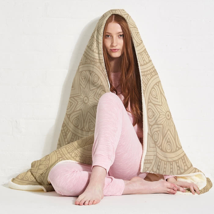 ClaireaBella Lace Print Hooded Blanket - Image 6