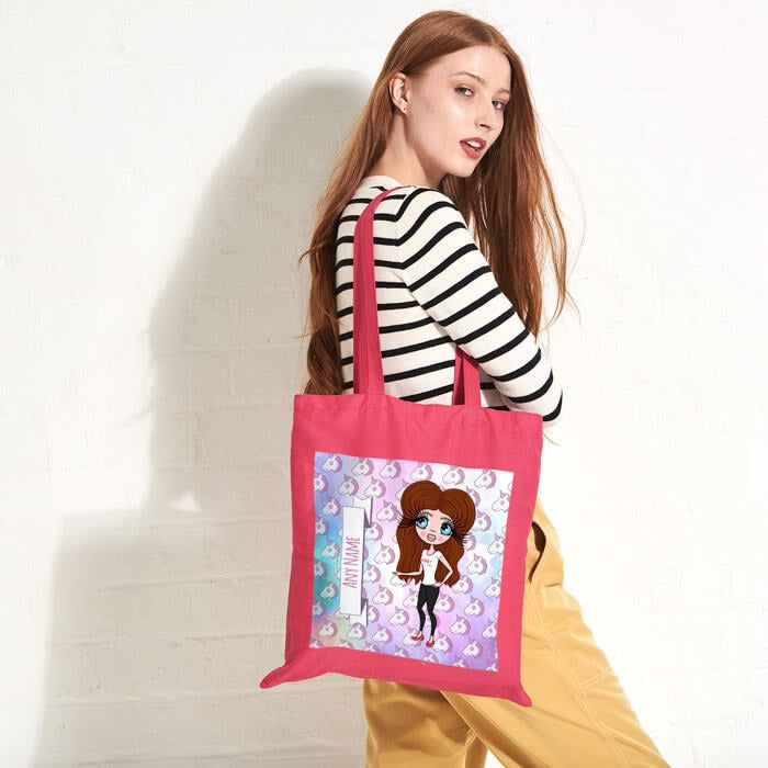 ClaireaBella Unicorn Emoji Colour Pop Canvas Bag - Image 1