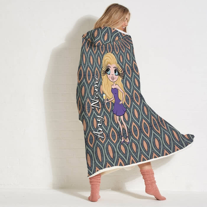 ClaireaBella Peacock Pattern Hooded Blanket - Image 5