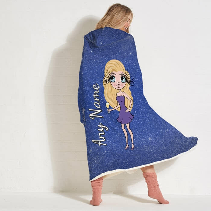 ClaireaBella Glitter Effect Hooded Blanket - Image 3