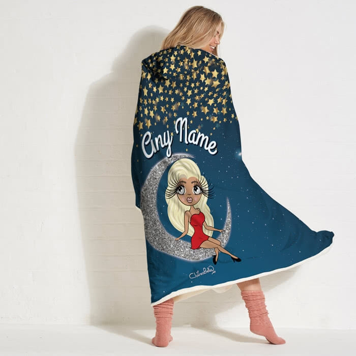 ClaireaBella Love You To The Moon Hooded Blanket - Image 1