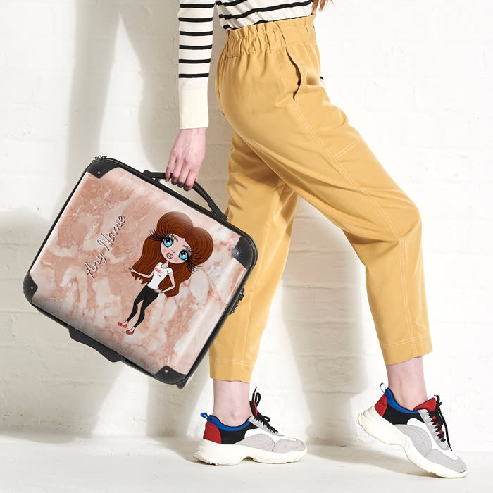 ClaireaBella Marble Effect Weekend Suitcase - Image 2