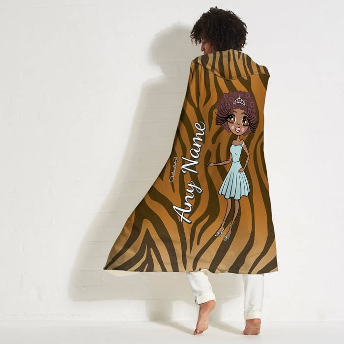 ClaireaBella Tiger Print Hooded Blanket - Image 5