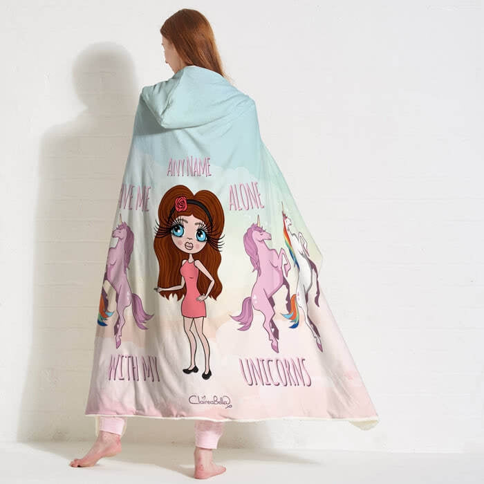 ClaireaBella Unicorn Love Hooded Blanket - Image 5