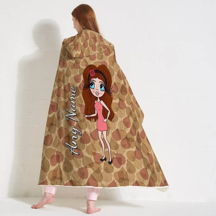 ClaireaBella Autumn Leaves Hooded Blanket - Image 1
