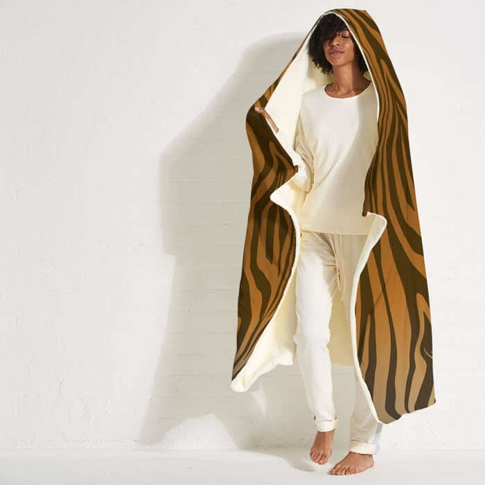 ClaireaBella Tiger Print Hooded Blanket - Image 4