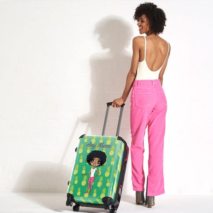 ClaireaBella Pineapple Print Suitcase - Image 6