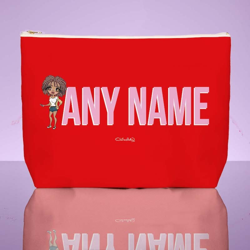 ClaireaBella Red Bold Name Wash Bag - Image 1