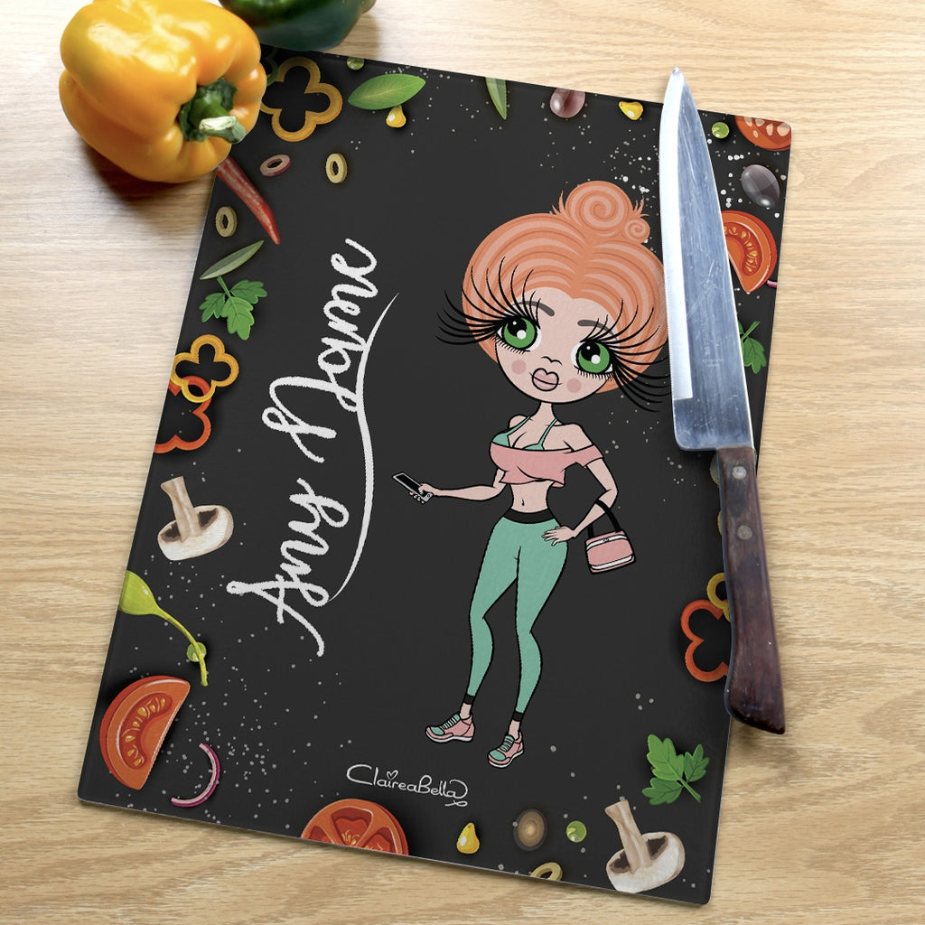 ClaireaBella Glass Chopping Board - Foodie Fun - Image 4