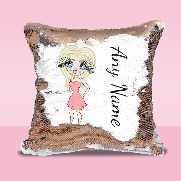 ClaireaBella Classic Sequin Cushion Toxic Fox