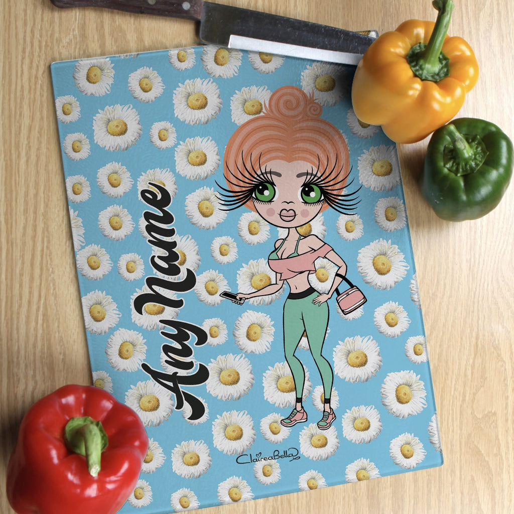 ClaireaBella Glass Chopping Board - Daisy - Image 1