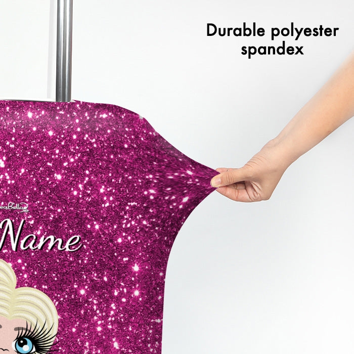 ClaireaBella Girls Glitter Effect Suitcase Cover - Image 3
