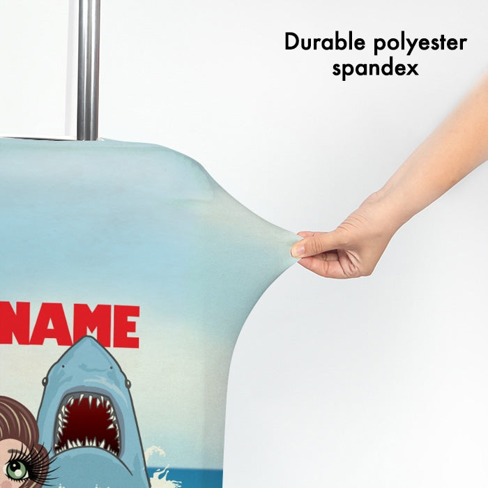 ClaireaBella Retro Shark Attack Suitcase Cover - Image 3