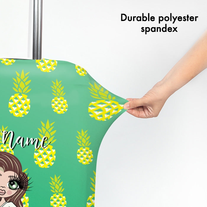 ClaireaBella Pineapple Print Suitcase Cover - Image 3