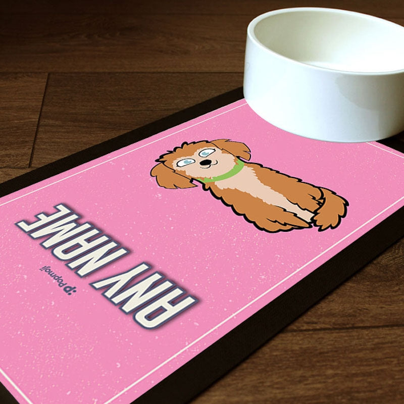 Personalised Dog Pink Pet Mat - Image 1