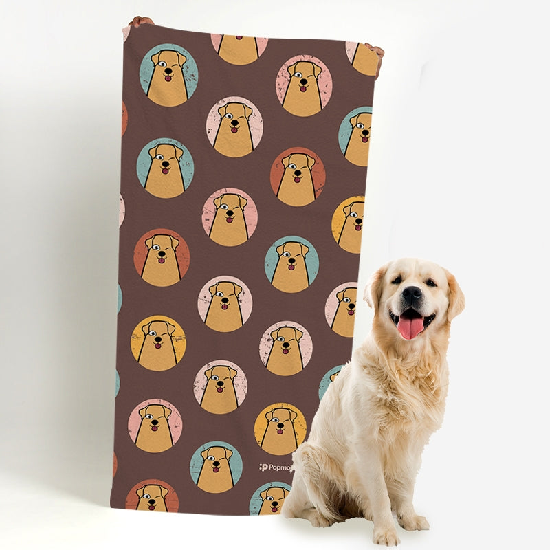 Personalised Dog Emoji Bath Towel - Image 1