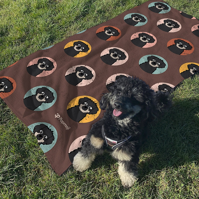Personalised Dog Emoji Beach Towel - Image 4