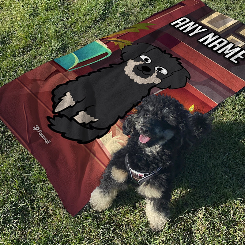 Personalised Dog Fireplace Beach Towel - Image 3