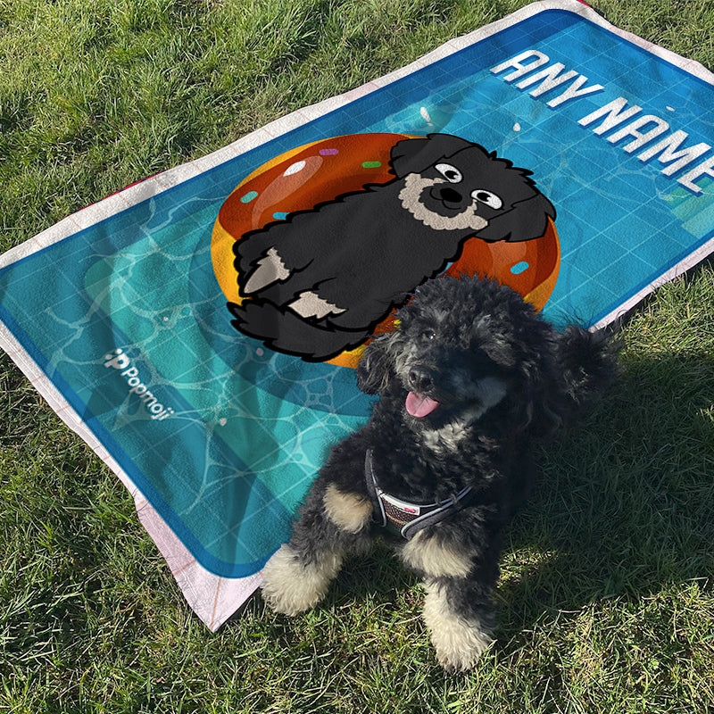 Personalised Dog Pool Time Beach Towel - Image 3