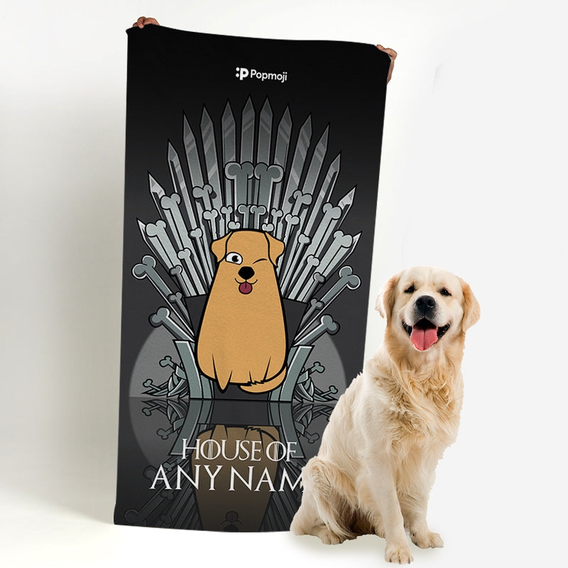 Personalised Dog Throne Beach Towel - Image 2