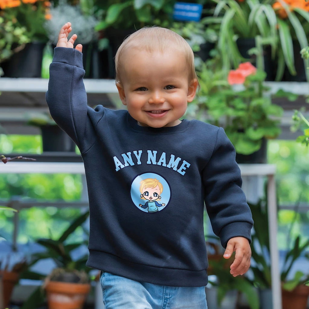 Early Years Boys Varsity Emoji Sweatshirt - Image 1