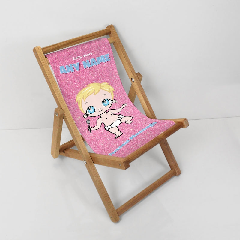 Early Years Pink Glitter Deckchair - Image 1