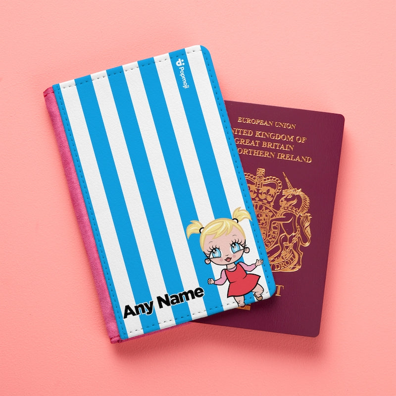 Early Years Personalised Blue Stripe Passport Cover - Image 3