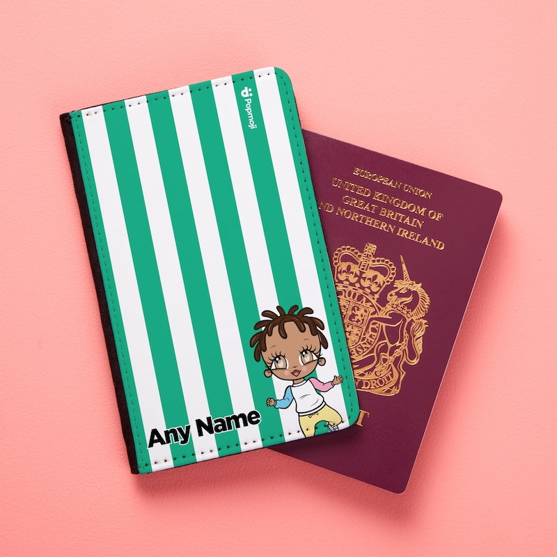 Early Years Personalised Green Stripe Passport Cover - Image 6