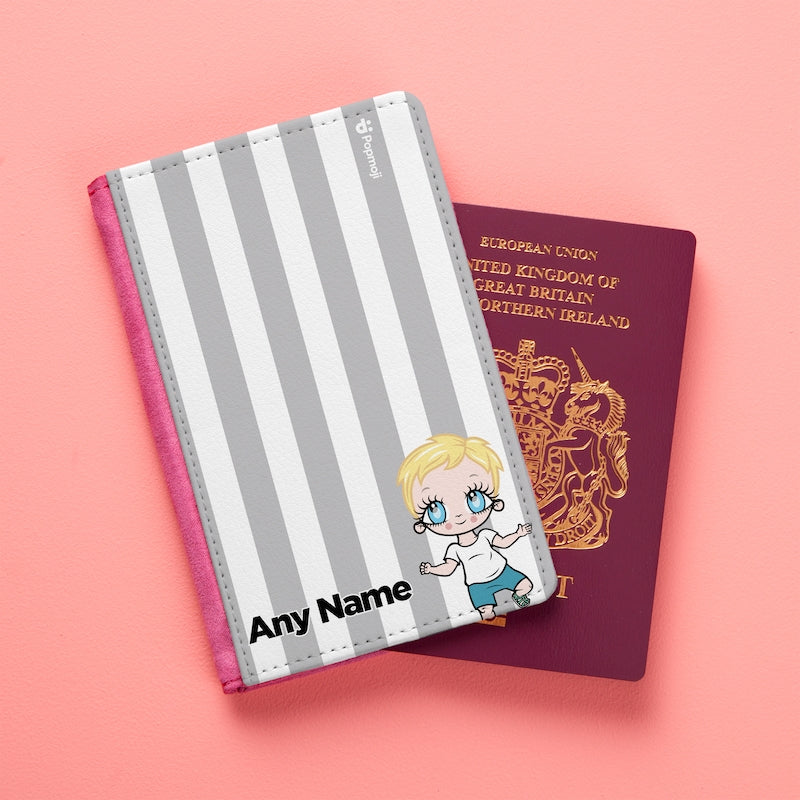 Early Years Personalised Grey Stripe Passport Cover - Image 5