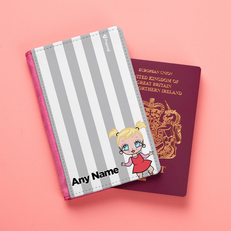Early Years Personalised Grey Stripe Passport Cover - Image 3