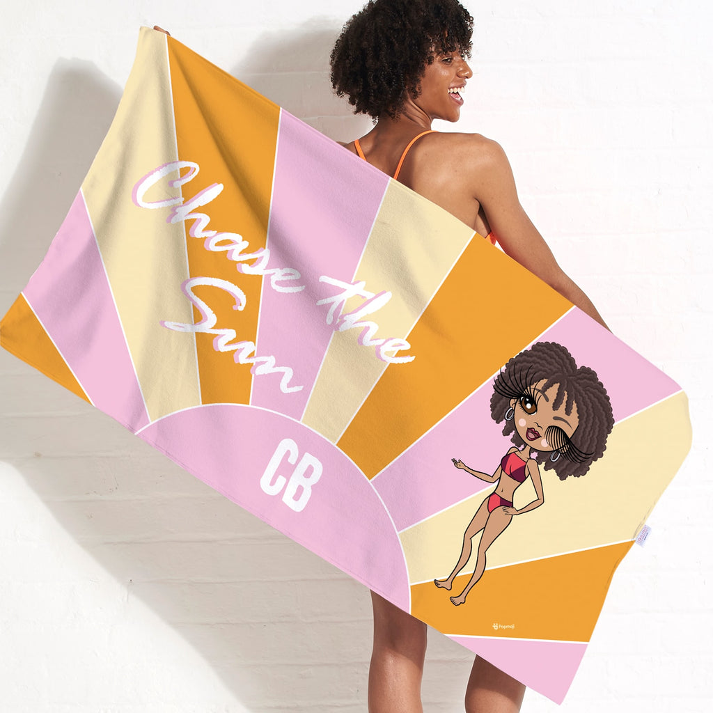 ClaireaBella Personalised Chase The Sun Beach Towel