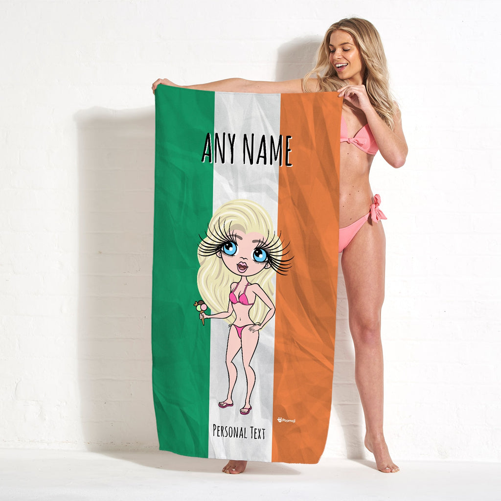 ClaireaBella Irish Flag Beach Towel