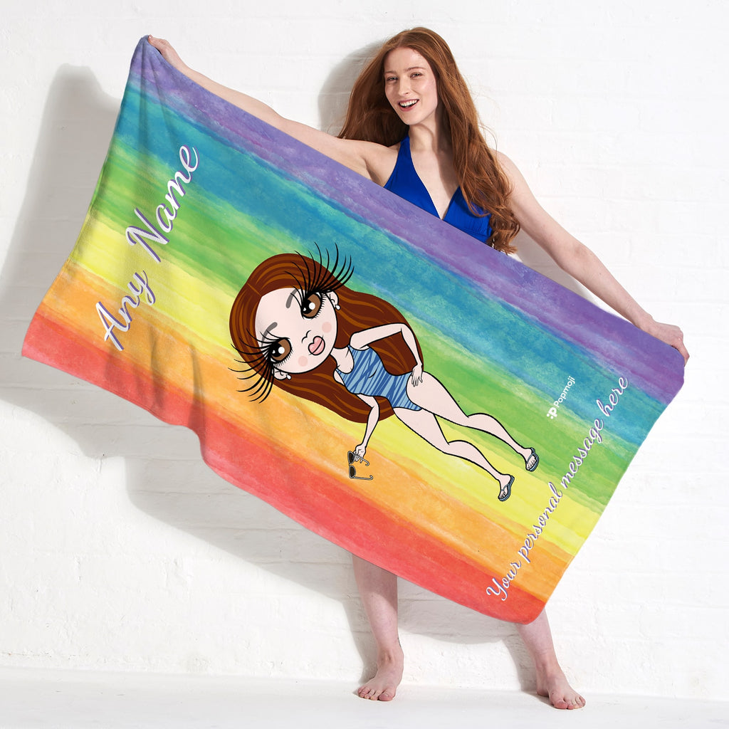 ClaireaBella Rainbow Fun Beach Towel
