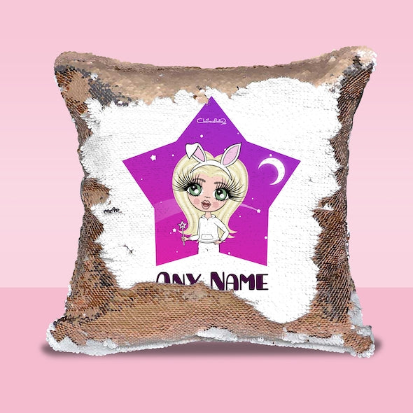 ClaireaBella Girls Star Bright Sequin Cushion - Image 1
