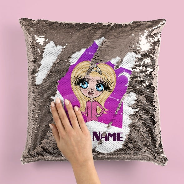 ClaireaBella Girls Star Bright Sequin Cushion - Image 2