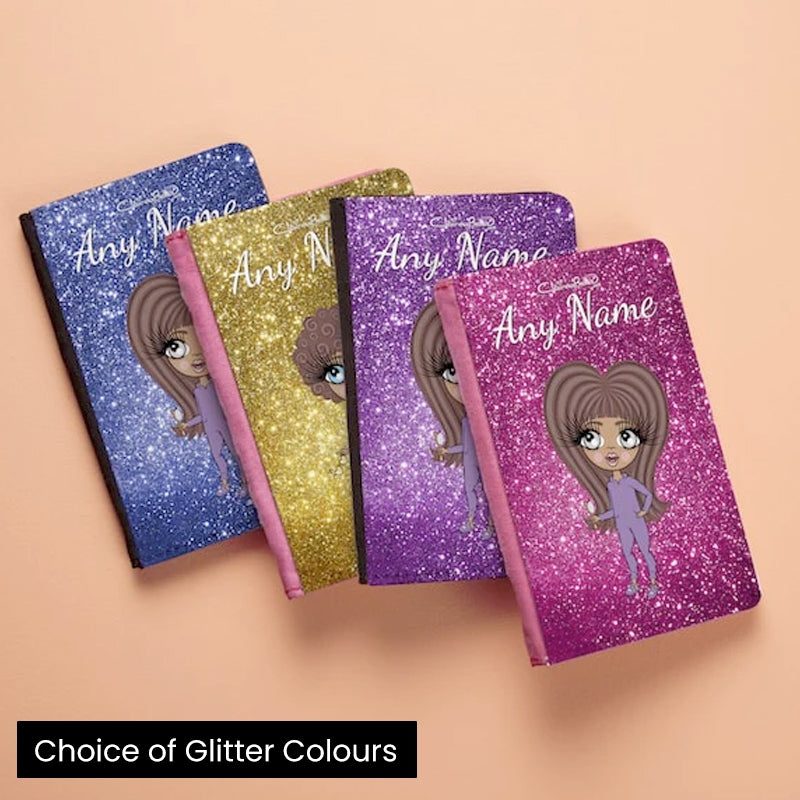 ClaireaBella Girls Personalised Glitter Effect Passport Cover & Luggage Tag Bundle - Image 2