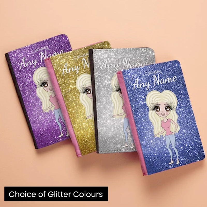 ClaireaBella Personalised Glitter Effect Passport Cover & Luggage Tag Bundle - Image 2