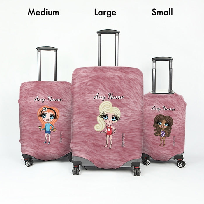 ClaireaBella Girls Fur Effect Suitcase Cover - Image 5