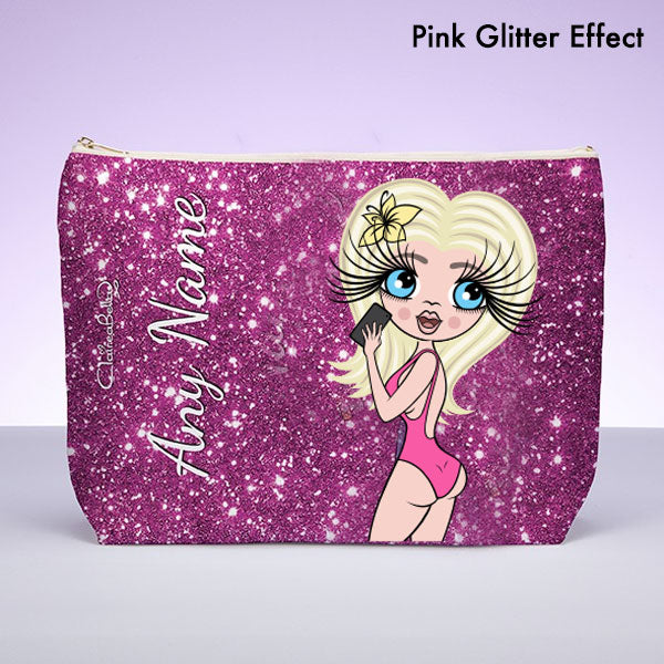 ClaireaBella Selfie Glitter Effect Wash Bag - Image 1