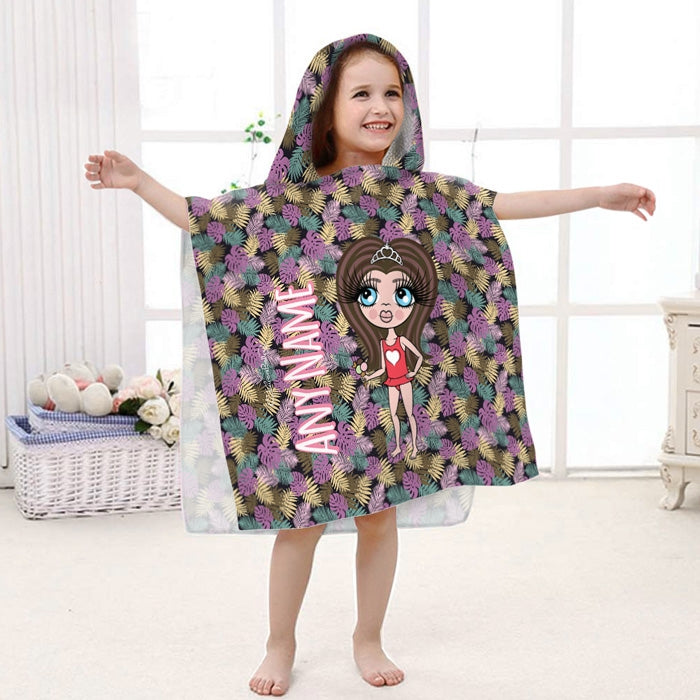 ClaireaBella Girls Tropical Poncho Towel - Image 2