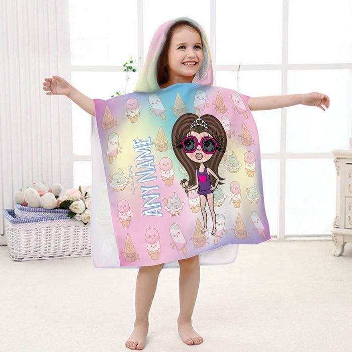 ClaireaBella Girls Ice Lolly Poncho Towel - Image 2
