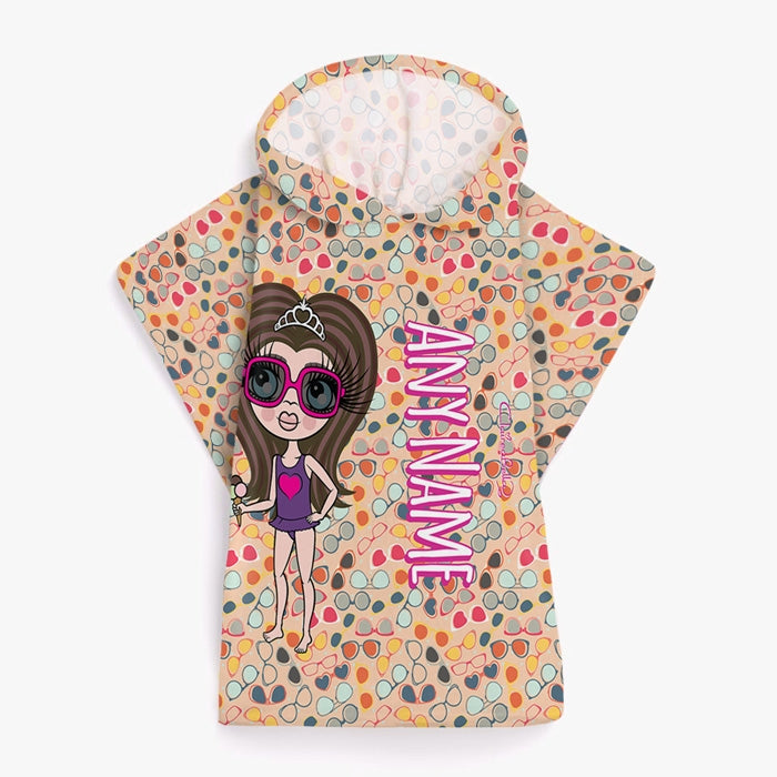 ClaireaBella Girls Sunglasses Poncho Towel - Image 1