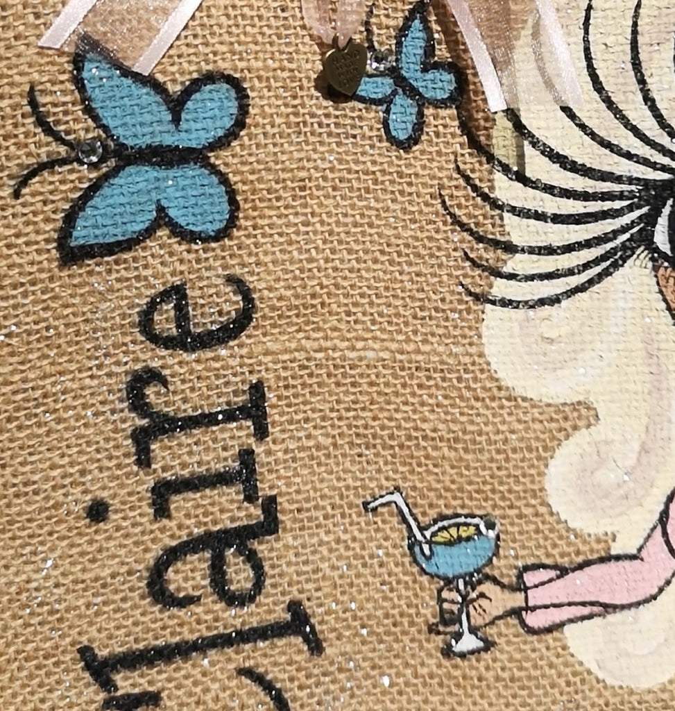 ClaireaBella Special Edition Butterfly Jute Bag - Large - Image 3