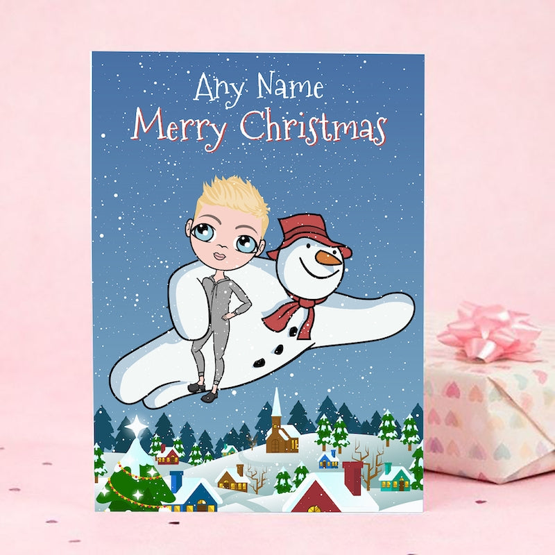 Jnr Boys Snowman Christmas Card - Image 3