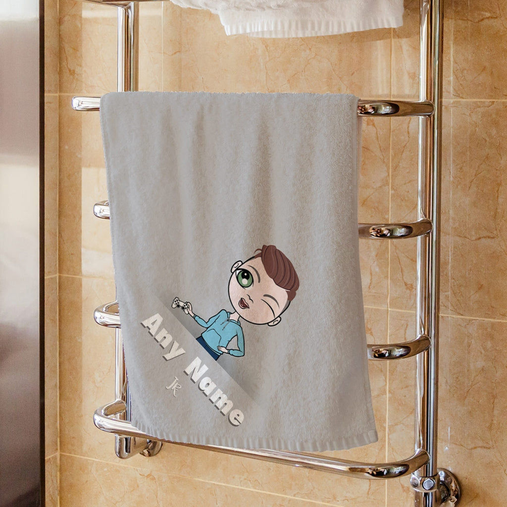 Jnr Boys Corner Print Hand Towel - Image 1