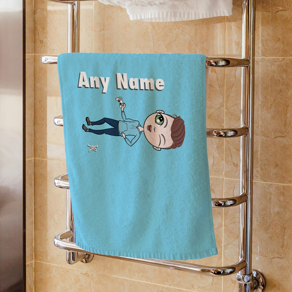 Jnr Boys Blue Hand Towel - Image 1