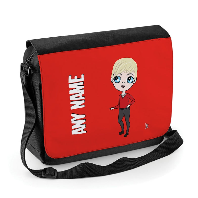 Jnr Boys Personalised Red Messenger Bag - Image 1